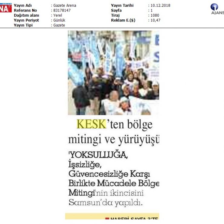 2018_12_10_Gazete Arena_ Bîlge Mitingi Ve YÅrÅyÅsÅ Yoksulluga, Issizlige, GÅvencesizlige_83178147_(1)