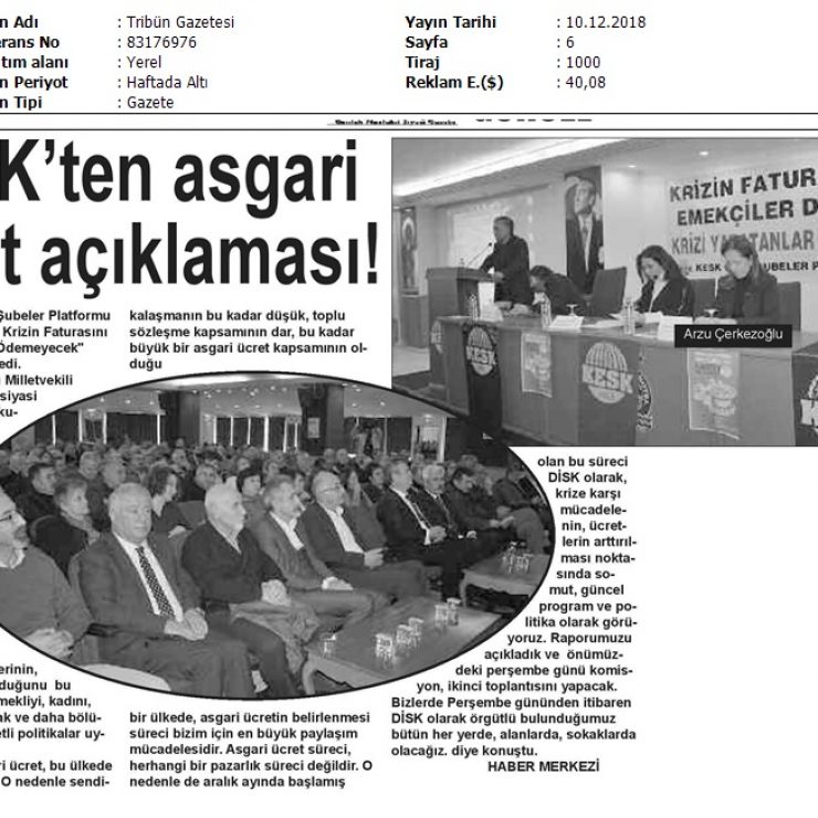 2018_12_10_TribÅn Gazetesi_Disk’ Ten Asgari öcreti Aáiklamasi!f_83176976_(2)