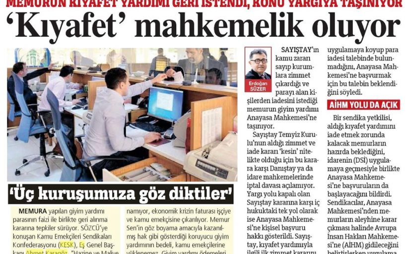 Sayıştay'ın Giyim Yardımı Raporu'na  İlişkin Değerlendirmemiz